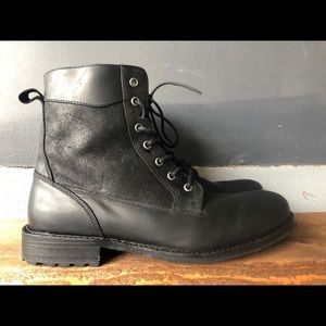 Leather combat military boots. Like new!
